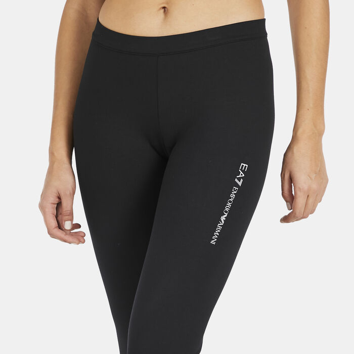 اي ايه 7 امبوريو ارماني بنطال ليقنز ترين ماستر للنساء أسود image number 3