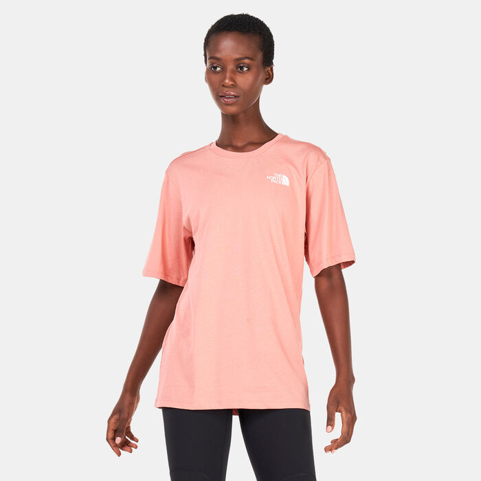 ذا نورث فيس تيشيرت سيمبل دوم للنساء وردي image number 0