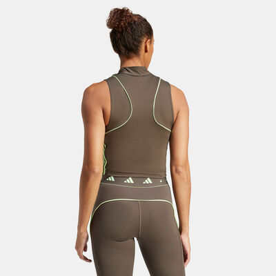 اديداس تيشيرت التمرين هايبرجلام كولور بوب بدون اكمام للنساء أخضر