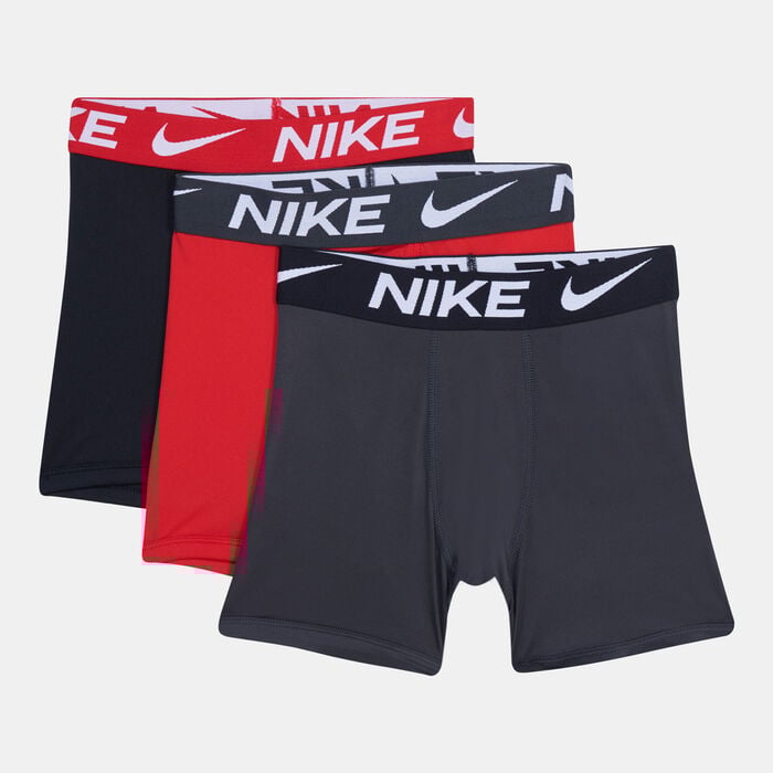 نايكي سروال داخلي ايسنشال بوكسر للاطفال (3 قطع) أحمر image number 0