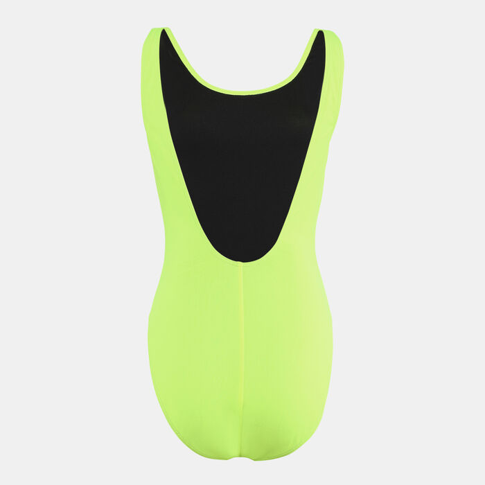 سبيدو بدلة السباحة لوجو ديب يو-باك للنساء (قطعة واحدة) أسود image number 1