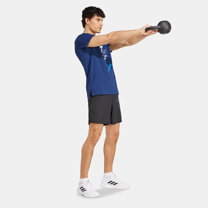 اديداس تيشيرت التمرين ديزايند فور ترينينج للرجال أزرق image number 2