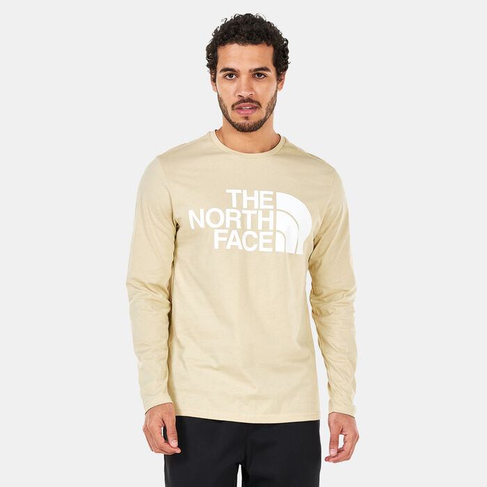 ذا نورث فيس تيشيرت ستاندرد بأكمام طويلة للرجال بيج image number 0