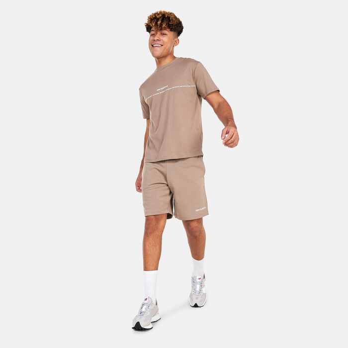 نيو بالانس تيشيرت NB اسنشالز جرافيك للرجال بنى image number 2