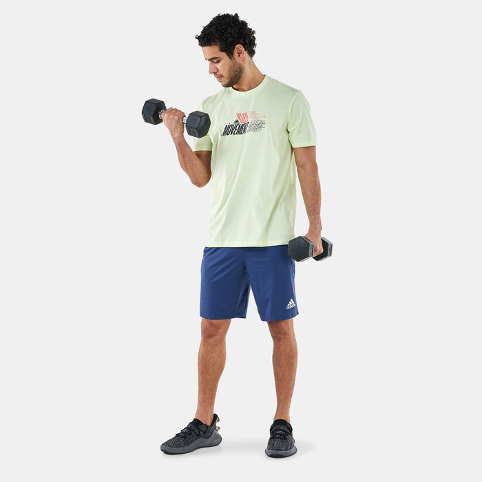 اديداس تيشيرت ايروريدي ترينينج جرافيك للرجال أخضر image number 2