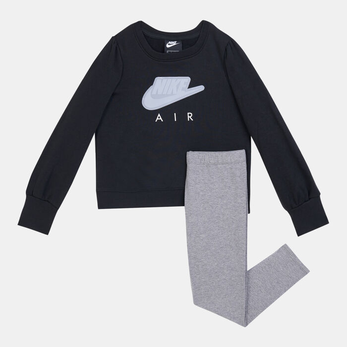 جوردن طقم سويت شيرت وليقنز اير للاطفال الرضع رمادي image number 0