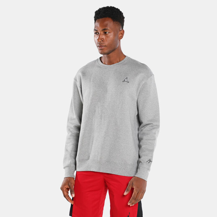 جوردن سويت شيرت اسنشالز فليس كرو للرجال رمادي image number 0