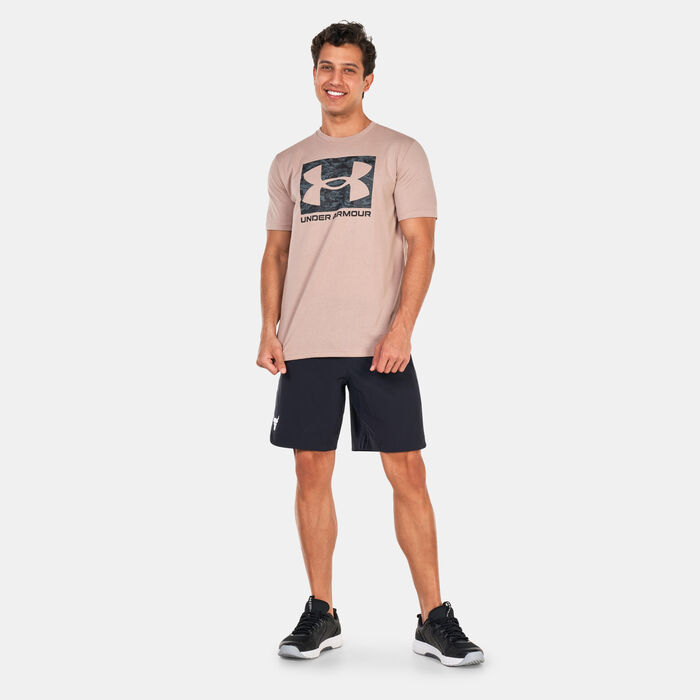 اندر ارمر تيشيرت UA ABC كامو بوكسد لوجو للرجال بنى image number 2