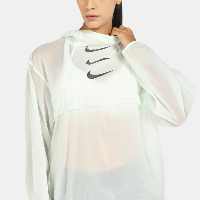 نايكي جاكيت رن ديفيجن بلوفر باكابل للنساء أخضر image number 3