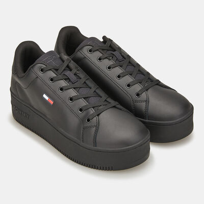 تومي هيلفيغر حذاء بلاتفورم للنساء أسود