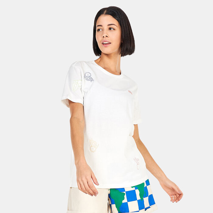 فانس تيشيرت اناهيم بيسلي تشاك للنساء أبيض image number 0