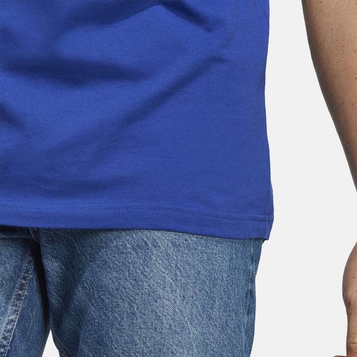 اديداس تيشيرت اسنشالز لينير امبرويدرد لوجو للرجال أزرق image number 4