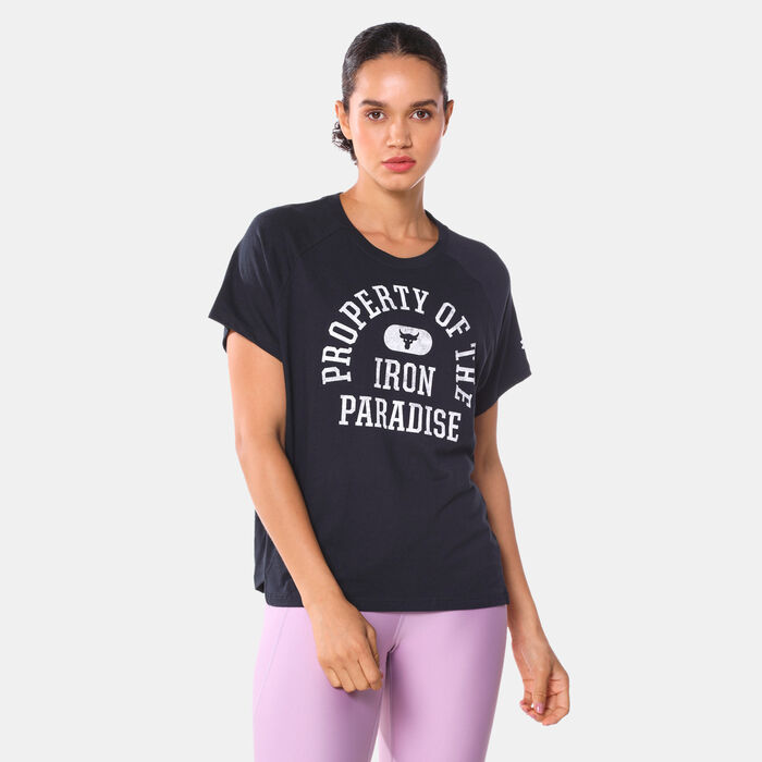 اندر ارمر تيشيرت UA بروجكت روك للنساء أسود image number 0