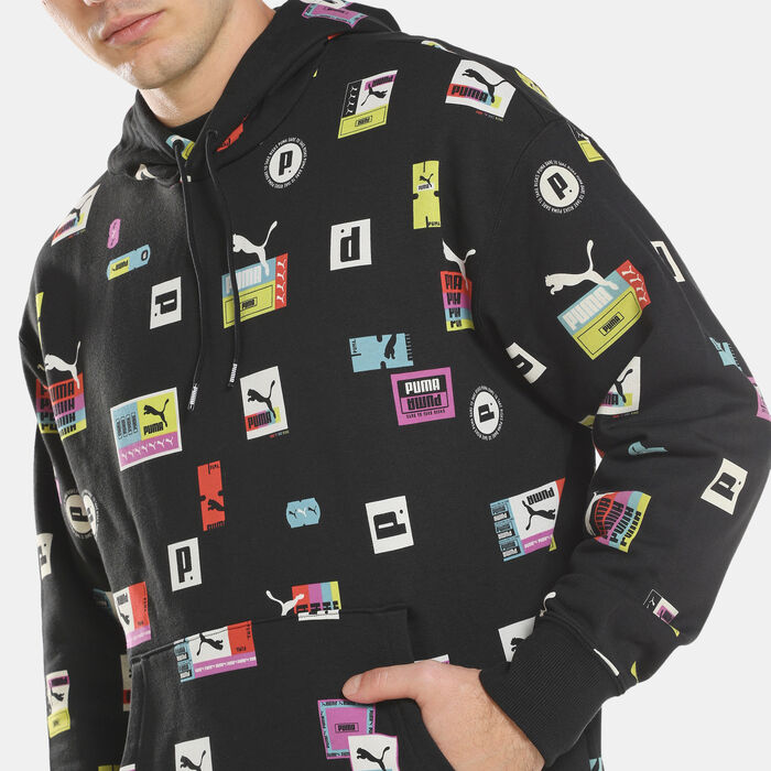 بوما هودي براند لوف اول اوفر برينت TR للرجال أسود image number 3