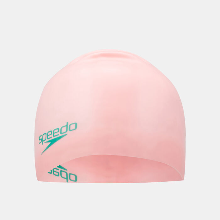 سبيدو قبعة السباحة بلين مولدد جونيور سلوجان للاطفال وردي image number 0