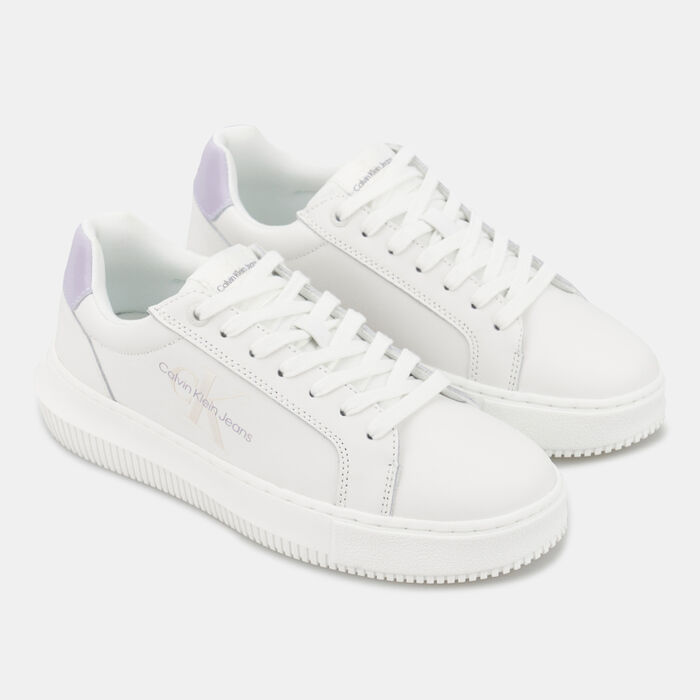 كالفن كلاين حذاء ليذر بلاتفورم للنساء أبيض image number 1