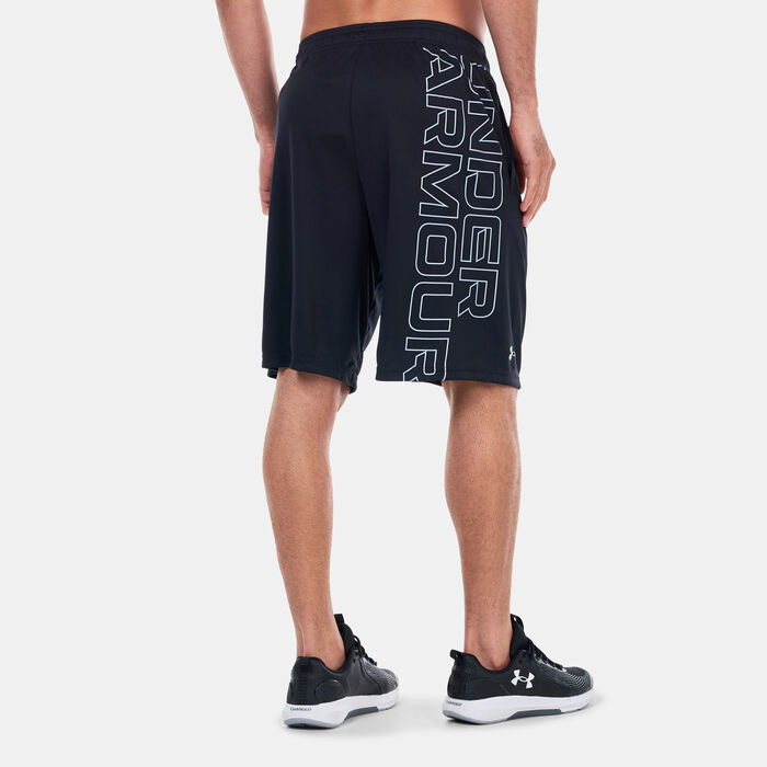 اندر ارمر شورت التمرين UA تَك ووردمارك جرافيك للرجال أسود image number 1