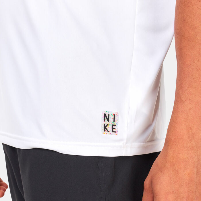 نايك سويم تيشيرت السباحة للرجال أبيض image number 3