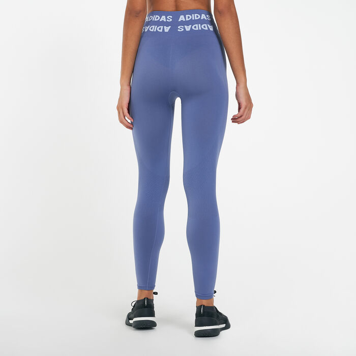 اديداس بنطال ليقنز ترينينج ايرونيت 7/8 هاي-رايز للنساء بنفسجي image number 1