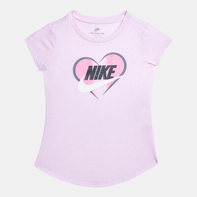 نايكي تيشيرت هارت برينت للاطفال وردي