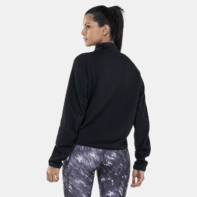 نايكي تيشيرت ثيرما-فت رن ديفيجن ميد-لاير للنساء أبيض