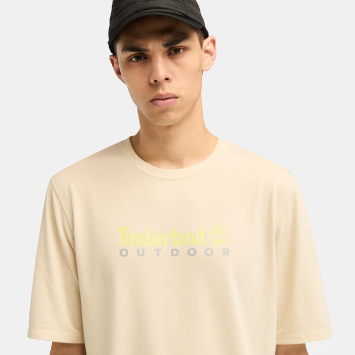 تمبرلاند تيشيرت UV بروتيكشون اوتدور جرافيك للرجال بيج image number 3