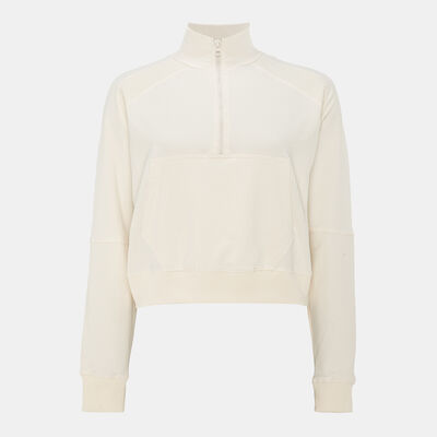 سن اند ساند سبورتس هودي بنصف سحاب للنساء أبيض