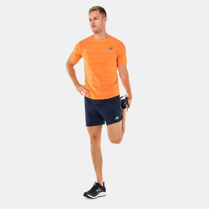 نيو بالانس تيشيرت كيو سبيد جاكارد للرجال برتقالي image number 2