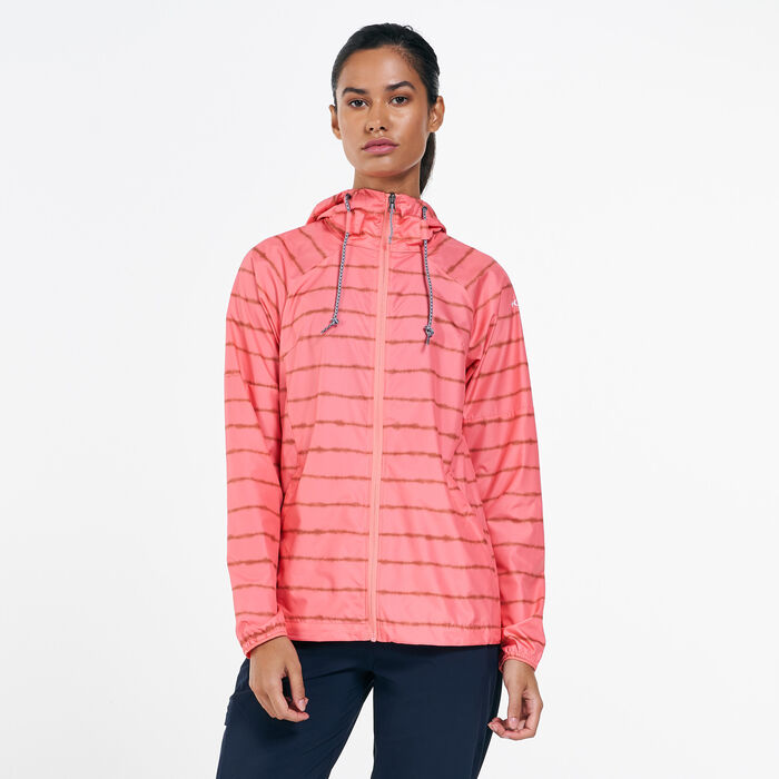 كولومبيا جاكيت سايد هيل ويندبريكر بطبعات للنساء أبيض image number 0