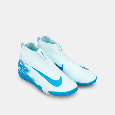 نايكي حذاء كرة القدم ميركوريال سوبرفلاي 10 اكاديمي لملاعب العشب الصناعي للاطفال أزرق