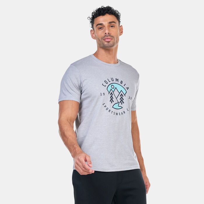 كولومبيا تيشيرت رابيد ريدج جرافيك للرجال رمادي image number 0
