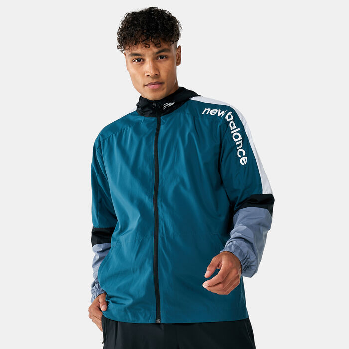 نيو بالانس جاكيت تاناسي لايند ووفن للرجال أخضر image number 0