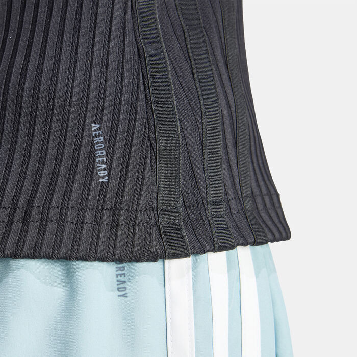 اديداس تيشيرت التمرين اول جيم سيزونال 3-سترايبس للنساء أسود image number 3