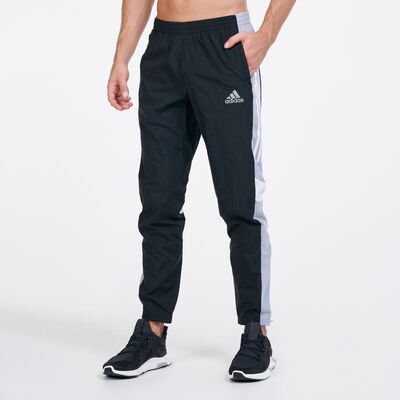 اديداس بنطال التمرين للرجال أسود