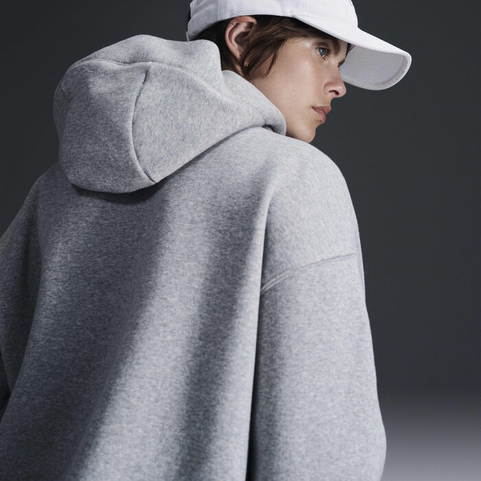 نايكي هودي سبورتسوير فينكس فليس واسع بسحاب كامل للنساء رمادي image number 2