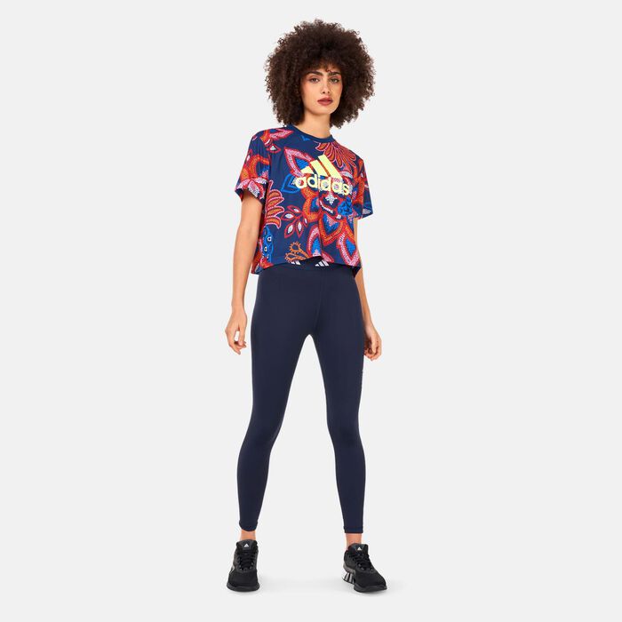 اديداس تيشيرت فارم ريو جرافيك للنساء أزرق image number 2