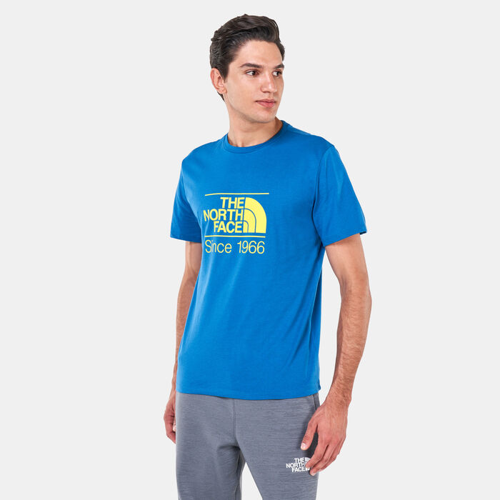 ذا نورث فيس تيشيرت فاونديشن جرافيك للرجال أزرق image number 0