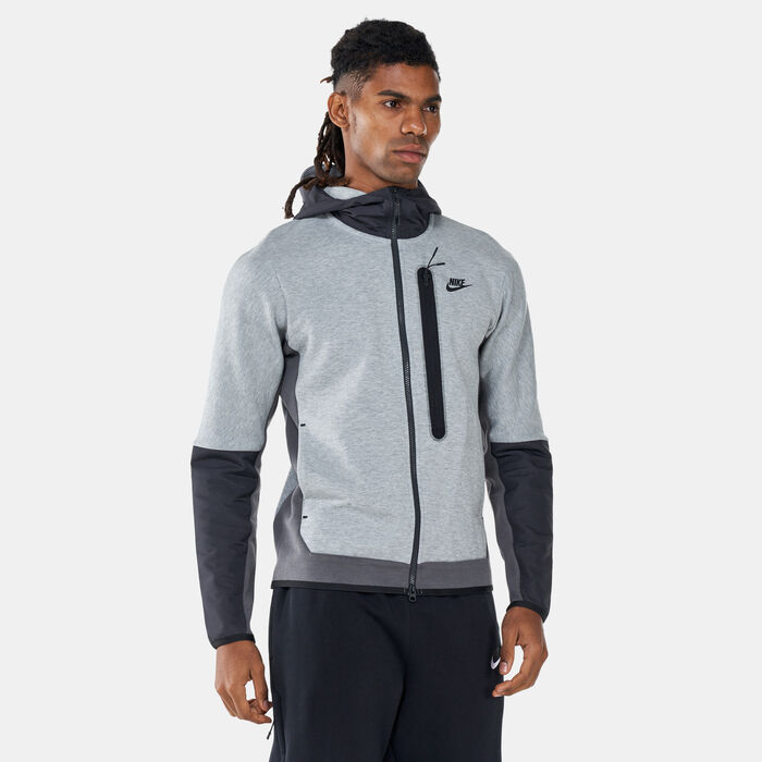 نايكي هودي سبورتسوير تك فليس بسحاب كامل للرجال رمادي image number 0