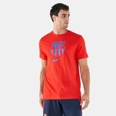 نايكي تيشيرت كرة القدم F.C. برشلونة كريست للرجال أحمر