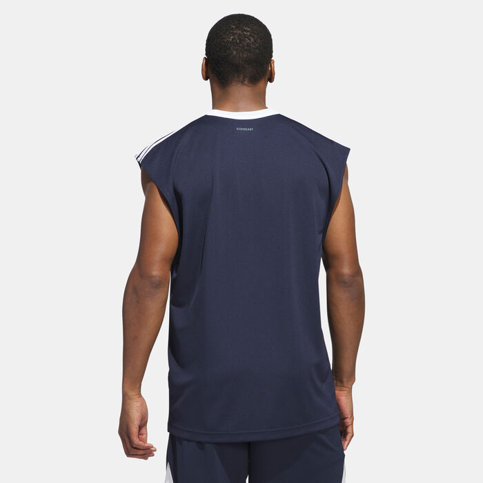 اديداس تيشيرت كرة السلة اول وورلد تانك للرجال أزرق image number 1