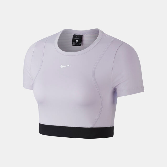 نايكي تيشيرت قصير برو ايروادابت للنساء بنفسجي image number 0