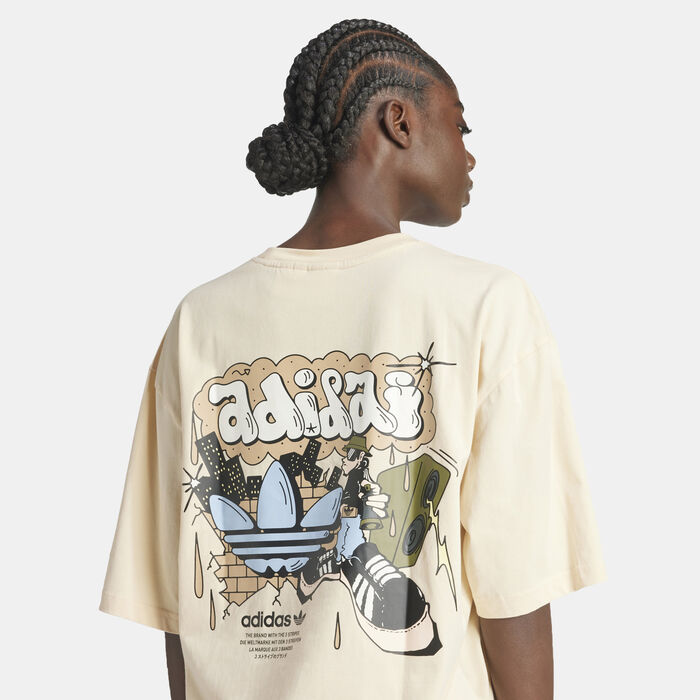 اديداس اورجينال تيشيرت جرافيتي للنساء بيج image number 3