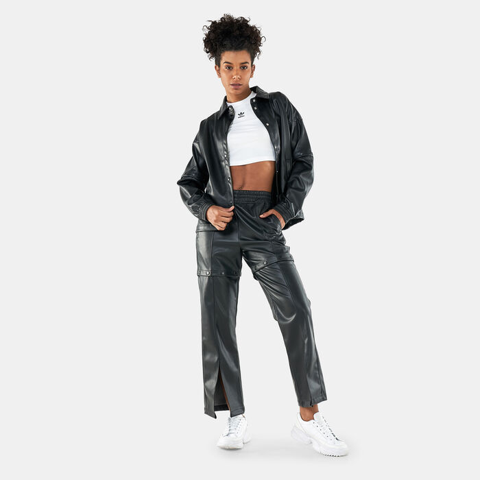 اديداس اورجينال جاكيت اولويز اوريجينال فو ليذر للنساء أسود image number 2