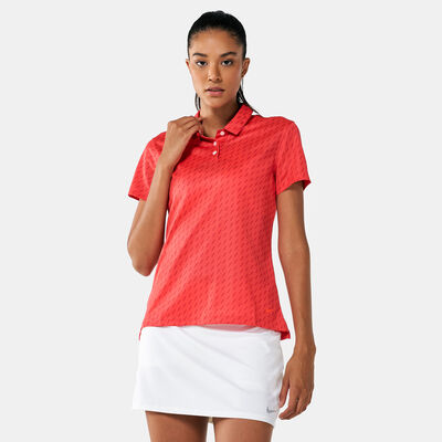 نايك جولف تيشيرت بولو دراي-فت فيكتوري جولف للنساء أحمر