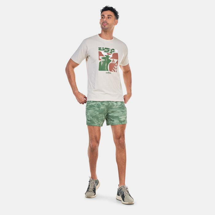 كولومبيا تيشيرت سن تريك شورت سليف جرافيك للرجال بنى image number 2