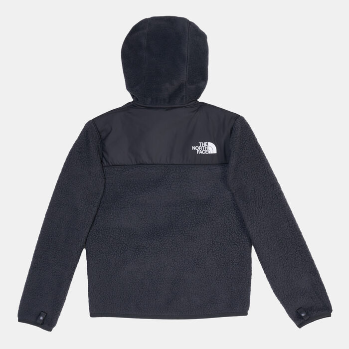 ذا نورث فيس جاكيت فوريست بسحاب كامل فليس هوديد للاطفال رمادي image number 1