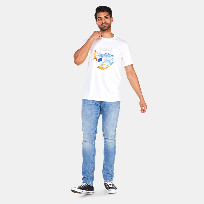 كونفرس تيشيرت شيفرون اوشن للرجال أبيض image number 2