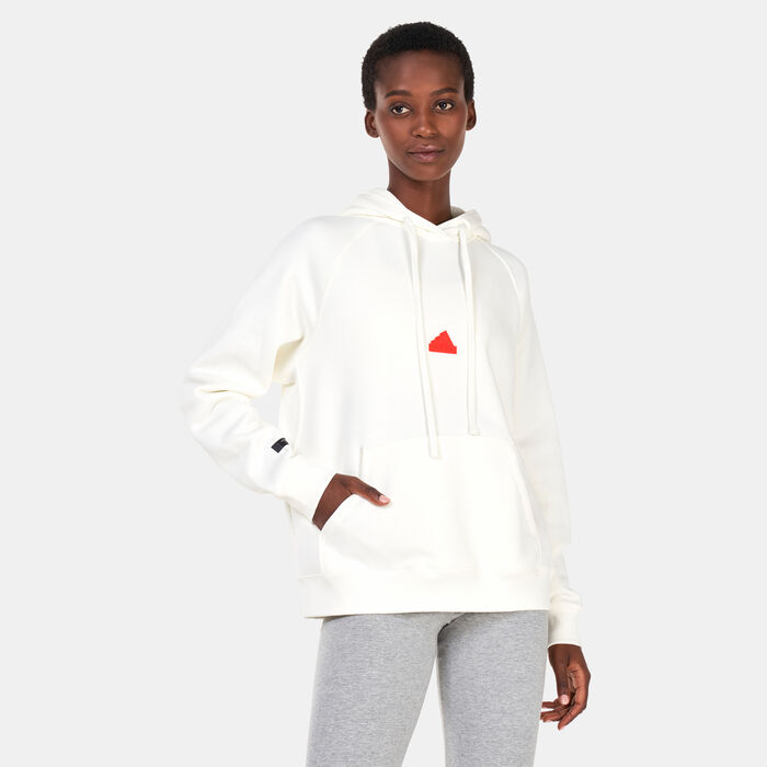 اديداس سويت شيرت اوفرسايزد هودد للنساء بيج image number 0