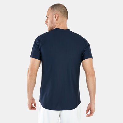 نايكي قميص بولو كورت دراي-فت ادفانتج تنس للرجال أزرق