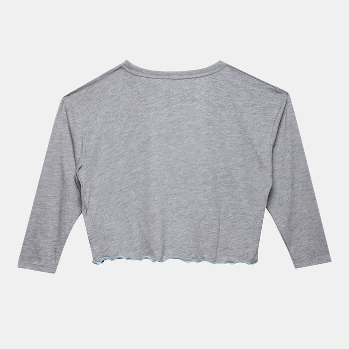 نايكي تيشيرت اورا ايكون باكمام طويلة للاطفال رمادي image number 1